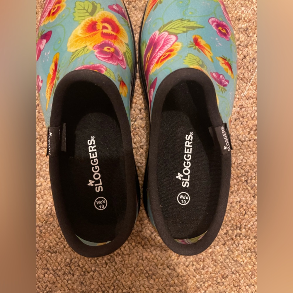 Sloggers Floral Women's Rain Boots - Blue and Multicolor ~ New! - Picture 6 of 11